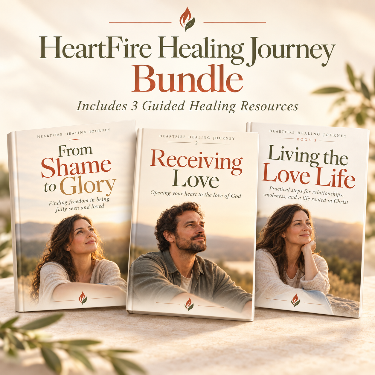 HeartFire Healing Journey Bundle — three guided healing resources